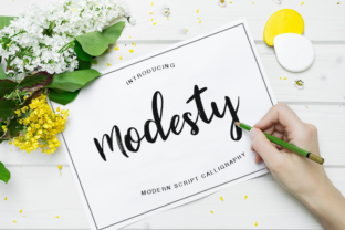 Modesty: A Brush Script Font for Elegant Branding