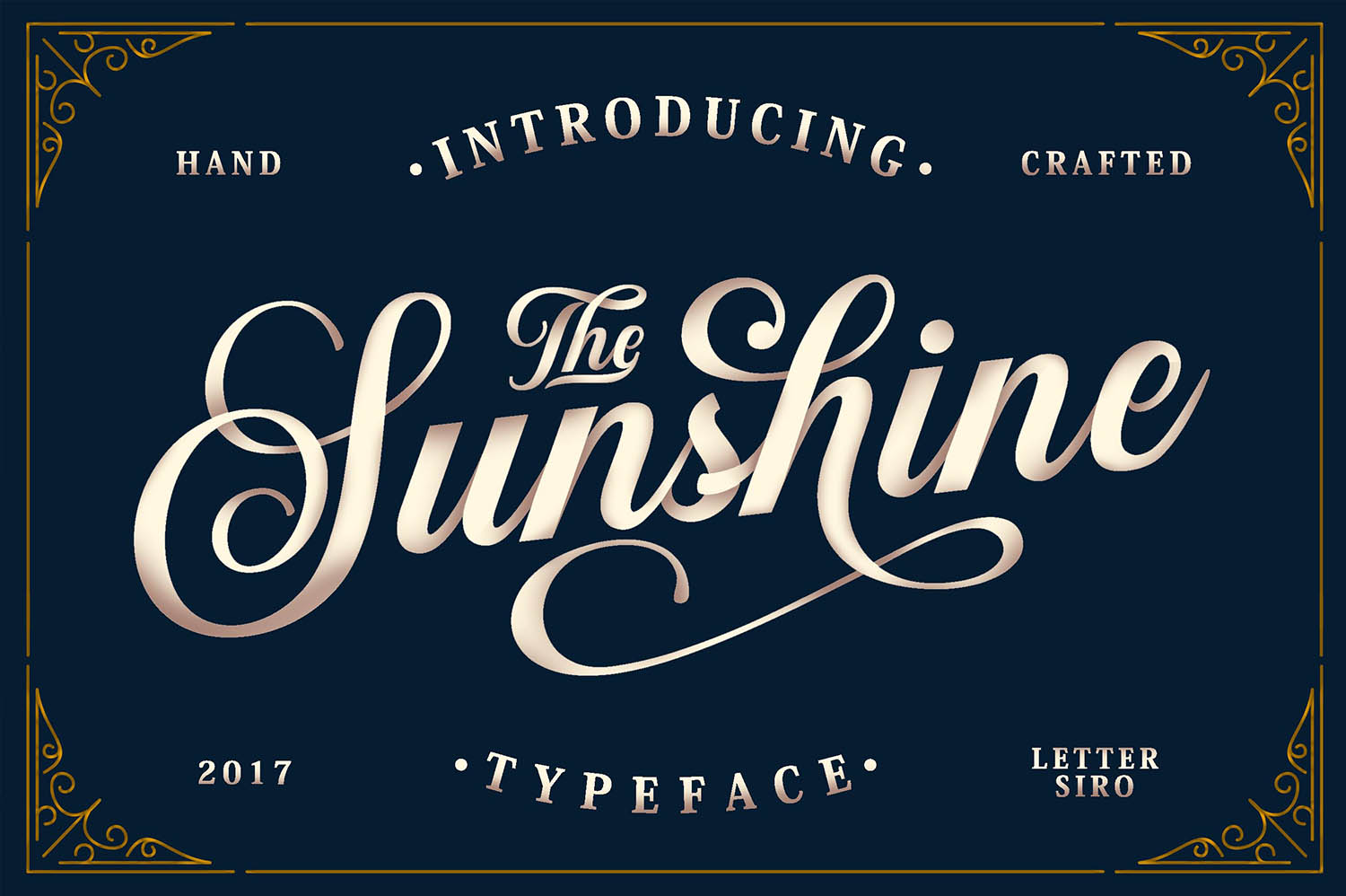 Sunshine Vintage Ornaments: A Timeless Script Typeface