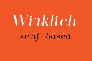 Wirklich: A Serif Script Font for Editorial Design